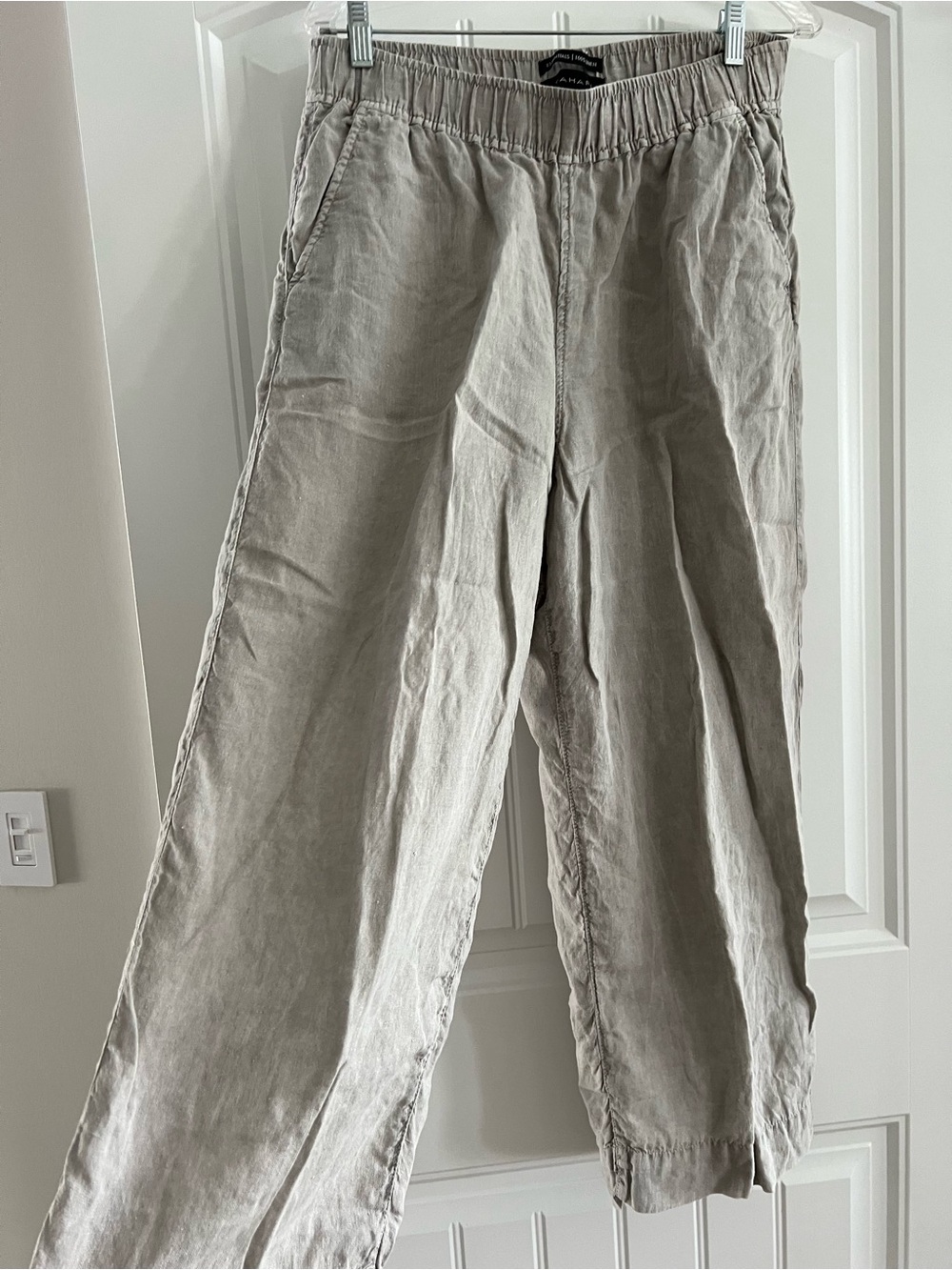 Women’s Casual Elastic-Waist Pants - Light Taupe